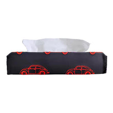 Load image into Gallery viewer, Nappa Leather Vintage 1 Tissue Box Black and Red
