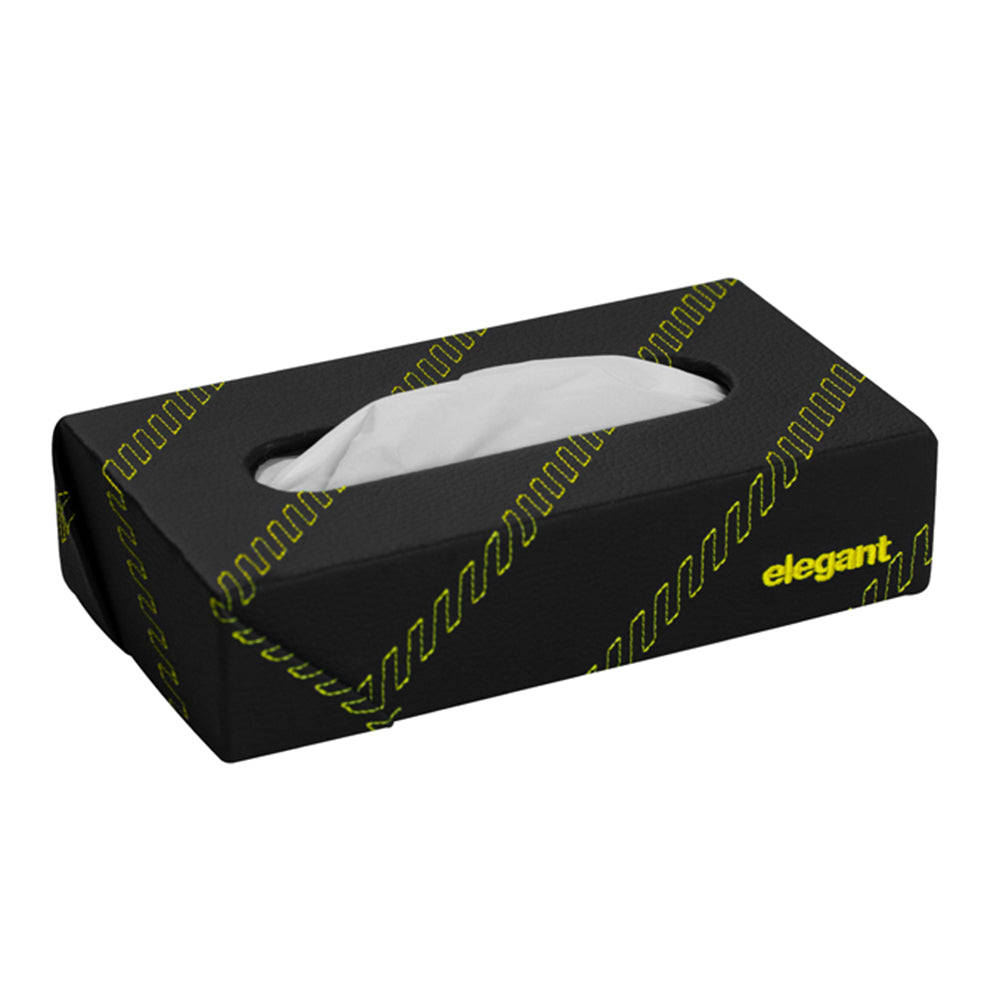 2 Tissue Box Black and Yellow | Elegant Auto Retail