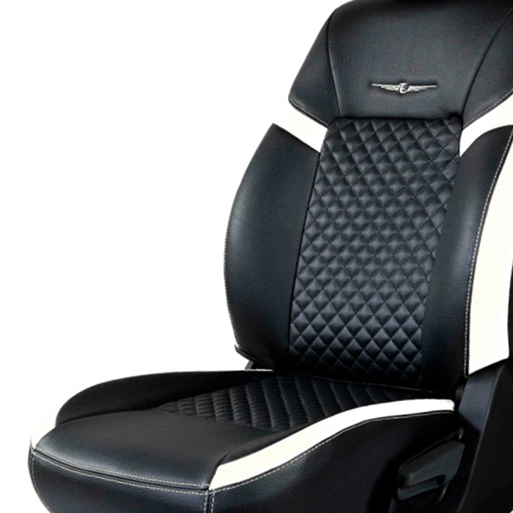 Vogue Star Art Leather Seat Cover Black and White Car Leather Seat Covers Leatherette Seat Covers. Elegant Auto Retail