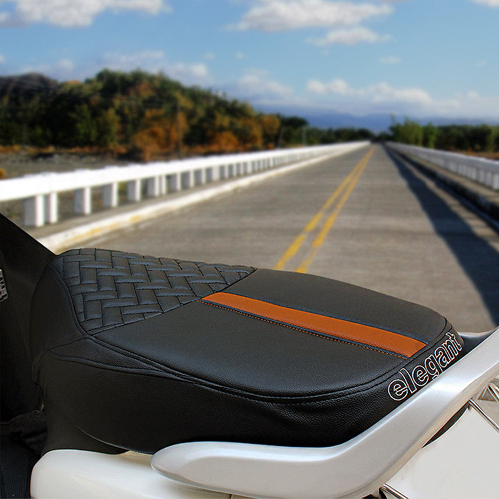 Lusso Luxury Scooter Seat Cover Black and Tan