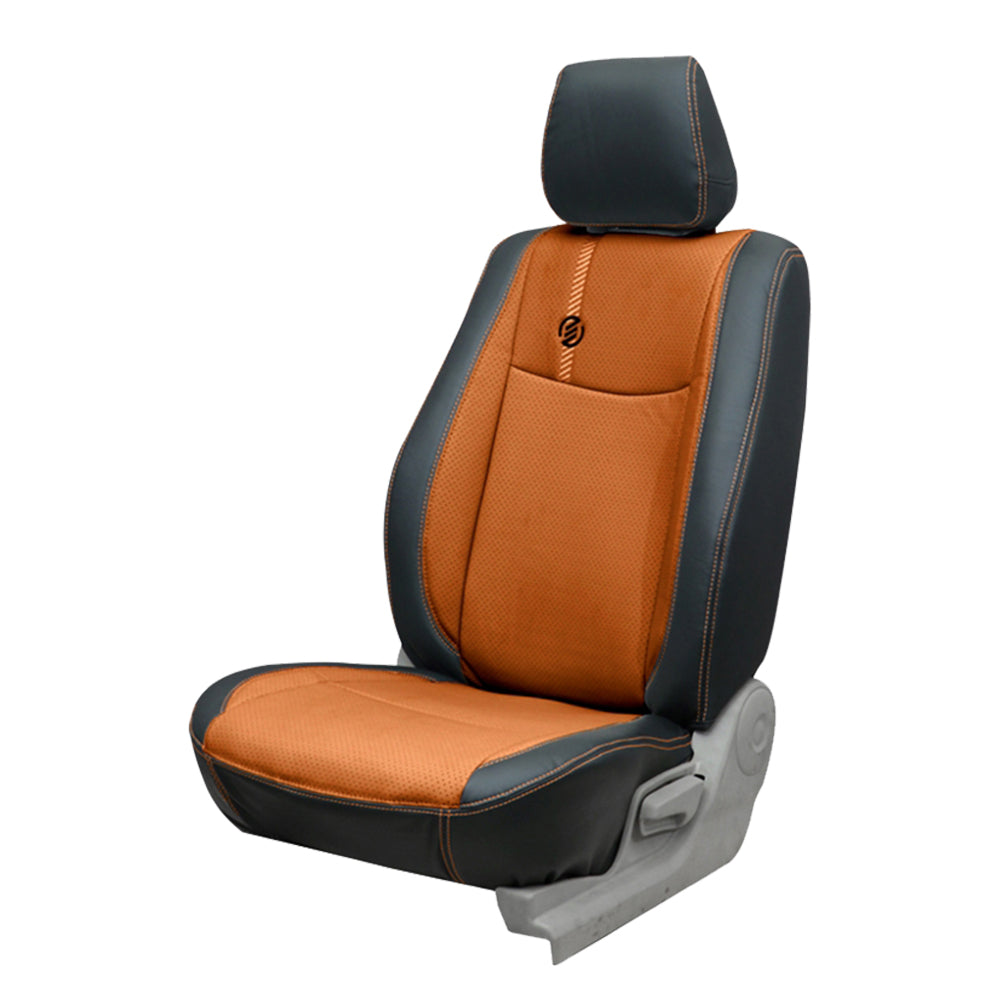 Venti 1 Duo Perforated Art Leather Car Seat Cover For Maruti SX4 - Black Tan | Elegant Auto Retail
