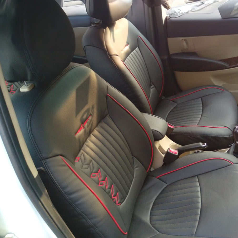 Vogue Knight Art Leather Car Seat Cover For Skoda Slavia