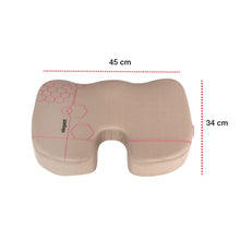 Load image into Gallery viewer, Elegant Zig Memory Foam Coccyx Car Seat Cushion Pillow Beige
