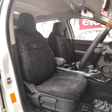 Nubuck Patina Leather Feel Fabric  Car Seat Cover Black For Toyota Urban Cruiser