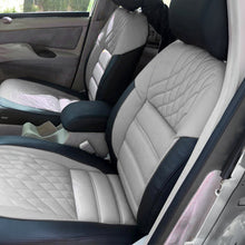 Load image into Gallery viewer, Glory Colt Duo Art Leather Car Seat Cover For Honda Civic - Black C Grey | Elegant Auto Retail
