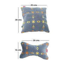 Load image into Gallery viewer, Elegant Car Comfy Pillow And Neck Rest Square Set of 4 Design CU10
