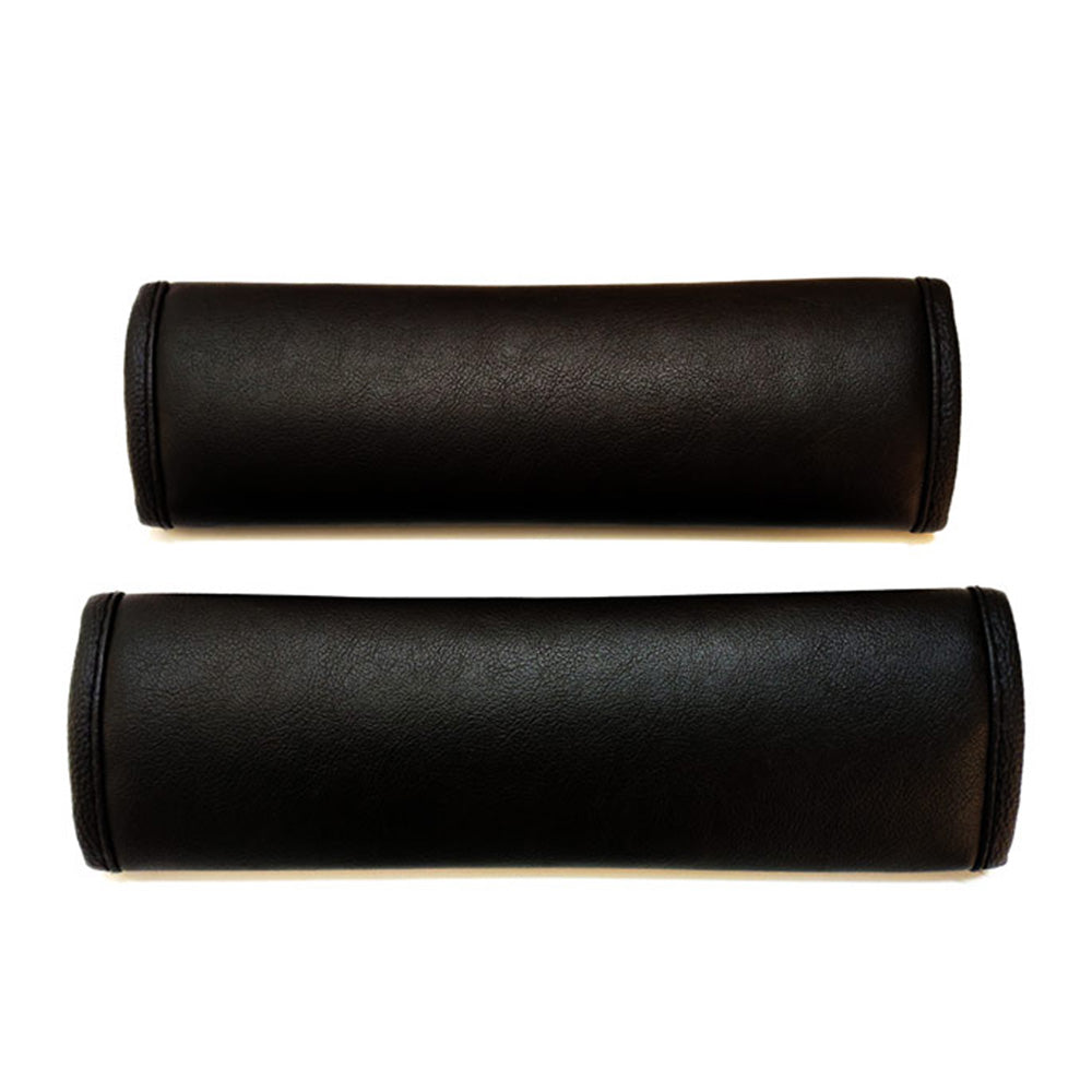 Nappa Leather Seat Belt Shoulder Pads - Black