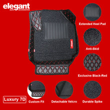 Load image into Gallery viewer, 7D Car Floor Mats Black and Red For Honda Jazz
