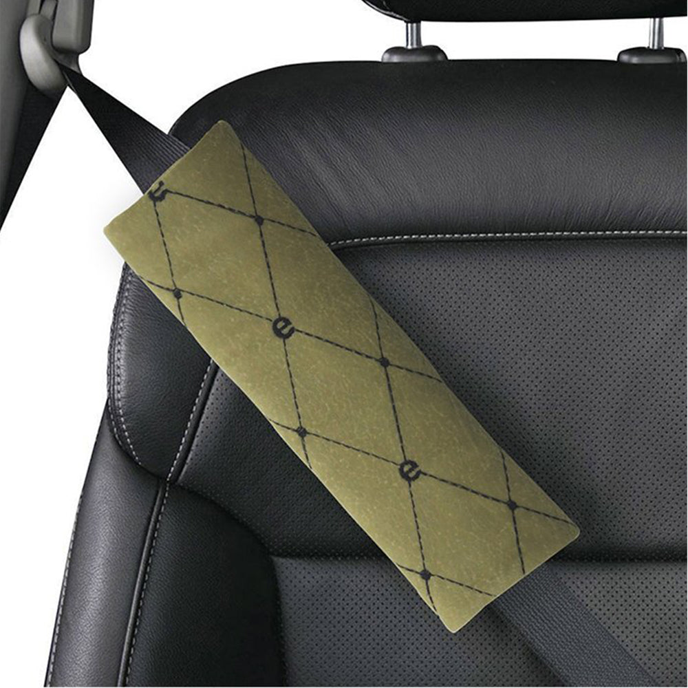 Fabric Seat Belt Shoulder Pads Beige E Set of 2 | Elegant Auto Retail 