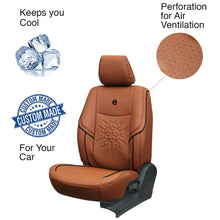 Load image into Gallery viewer, Venti 2 Perforated Art Leather Car Seat Cover For Ford Freestyle - Tan Black | Elegant Auto Retail
