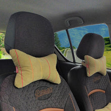 Load image into Gallery viewer, Elegant Comfy Car Neck Rest Pillow Beige Set of 2 CU06
