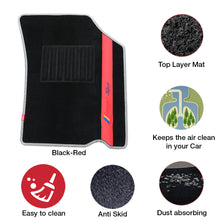 Load image into Gallery viewer, Sports Carpet Car Floor Mat For Hyundai Alcazar - Black Red | Elegant Auto Retail
