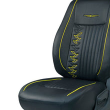 Load image into Gallery viewer, Vogue Knight Art Leather Car Seat Cover For MG ZS EV - Black Yellow | Elegant Auto Retail
