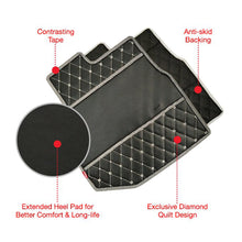 Load image into Gallery viewer, Luxury Leatherette Car Floor Mat For Toyota Rumion - Black White | Elegant Auto Retail
