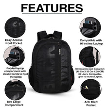 Load image into Gallery viewer, Elegant BLCK01 Vertical Laptop Backpack &amp; Bags - Black
