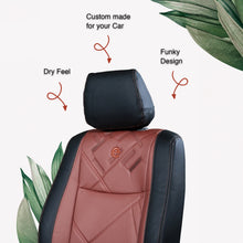 Load image into Gallery viewer, Victor Duo Art Leather Car Seat Cover For Toyota Taisor | in Brown Black | Elegant Auto Retail

