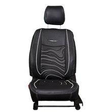 Adventure Art Leather Car Seat Cover For Maruti Ciaz | in Black-White Colour | Elegant Auto Retail