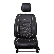 Adventure Art Leather Car Seat Cover For Hyundai I10 | in Black  White Colour | Elegant Auto Retail