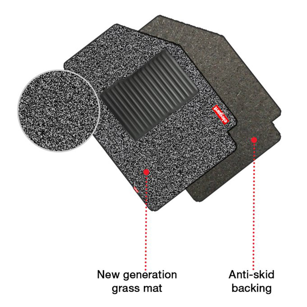 Spike Car Floor Mat for Maruti Zen In Grey |Elegant Auto Retail