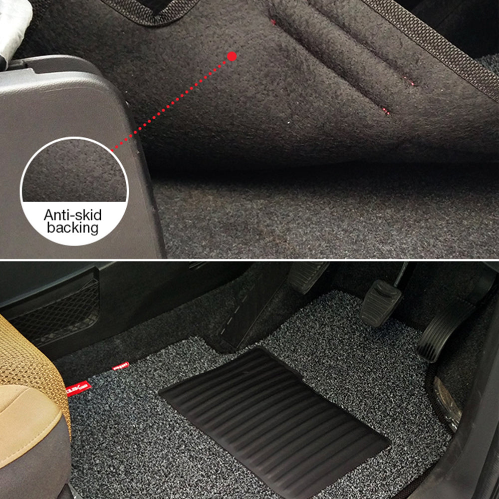 Spike Car Floor Mat for Toyota Qualis  -  Grey- Black | Elegant Auto Retail