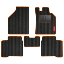 Load image into Gallery viewer, Cord Carpet Car Floor Mat For Maruti Baleno - Black Orange | Elegant Auto Retail
