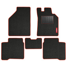 Cord Carpet Car Floor Mat For Maruti Baleno - Black Red | Elegant Auto Retail