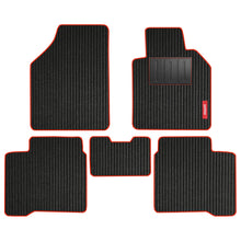 Cord Carpet Car Floor Mat For Maruti Baleno - Black Red | Elegant Auto Retail