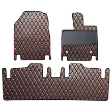 Load image into Gallery viewer, Luxury Leatherette Car Floor Mat For Mahindra BE 6 - Brown Black | Elegant  Auto Retail
