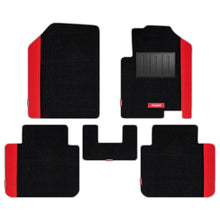 Load image into Gallery viewer, Duo Carpet Car Floor Mat Black and Red (Set of 5)
