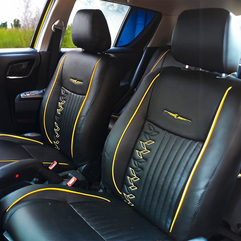 Vogue Knight Art Leather Car Seat Cover Black For Maruti Brezza Cruiser