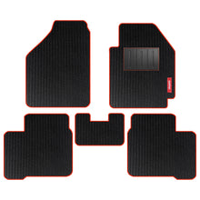 Cord Carpet Car Floor Mat For Maruti Zen - Black Red | Elegant Auto Retail