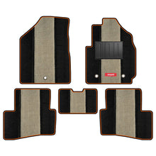 Edge Carpet Car Floor Mat For Hyundai Creta - Black Beige | Elegant Auto Retail