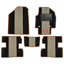 Edge Carpet Car Floor Mat For Hyundai Creta - Black Beige | Elegant Auto Retail