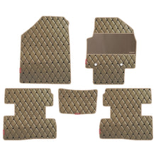 Luxury Leatherette Car Floor Mat For Hyundai Creta - Beige Black | Elegant Auto Retail