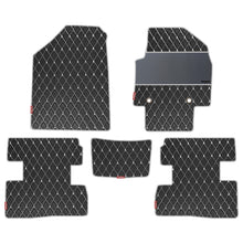 Luxury Leatherette Car Floor Mat For Hyundai Creta - Black White | Elegant Auto Retail
