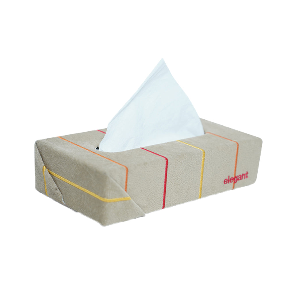 Fabric Tissue Box Beige Liner Design CU06 | Elegant Auto Retail