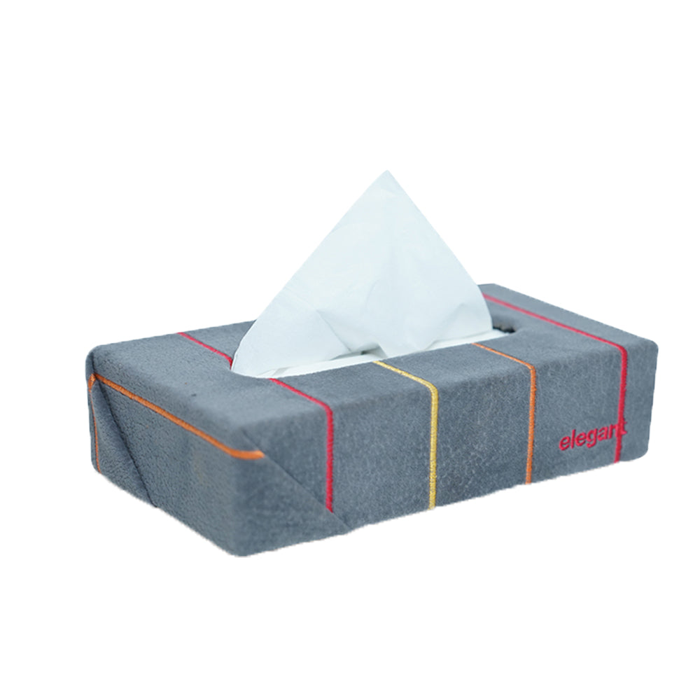 Fabric Tissue Box Grey Liner Design CU06 | Elegant Auto Retail