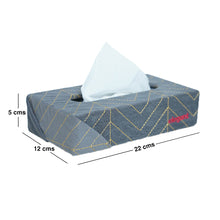 Load image into Gallery viewer, Fabric Tissue Box Grey Line Design CU09
