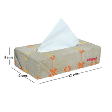 Fabric Tissue Box Beige Square Design CU10 | Elegant Auto Retail