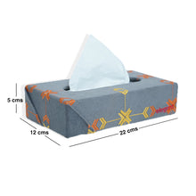 Load image into Gallery viewer, Fabric Tissue Box Grey Square Design CU10
