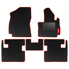 Load image into Gallery viewer, Cord Carpet Car Floor Mat For Tata Curvv - Black Red | Elegant Auto Retail
