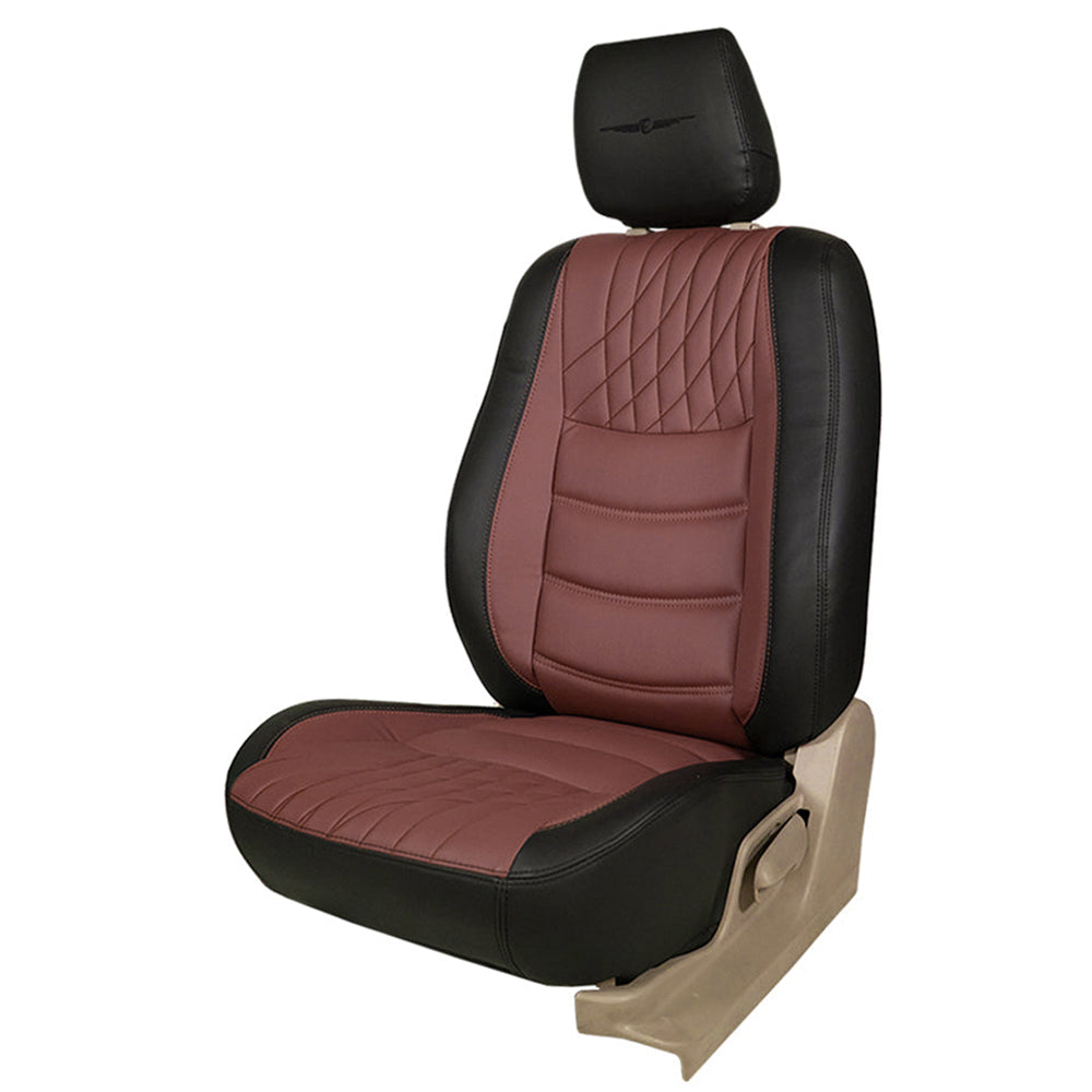 Glory Colt Duo Art Leather Car Seat Cover Black Tan For Maruti Celerio