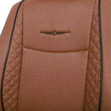 Load image into Gallery viewer, Vogue Cube Art Leather Car Seat Cover For Honda Civic - Tan Black | Elegant Auto Retail

