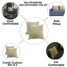 Elegant Comfy Cushion Pillow Beige Line Design Set of 2 CU09 | Elegant Auto Retail 