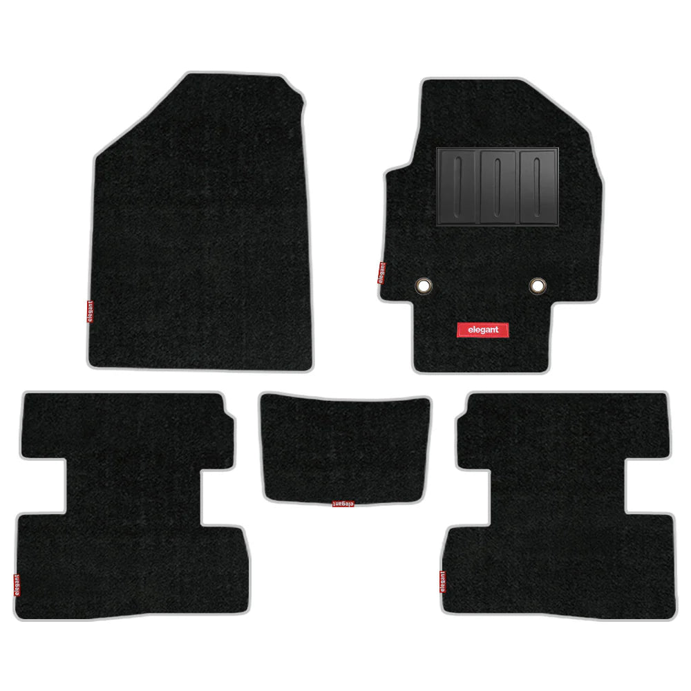 Duo Carpet Car Floor Mat For Hyundai Grand I10 In  Black  | Elegant  Auto Retail