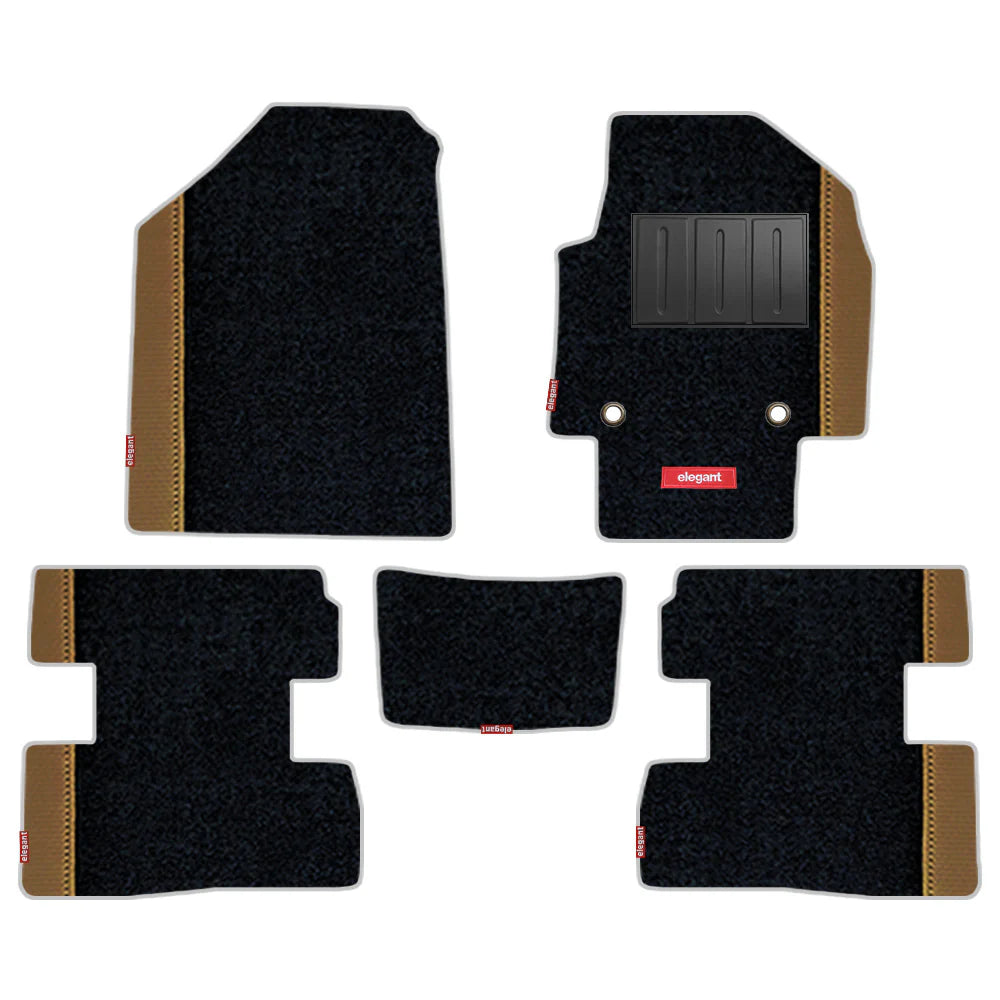 Duo Carpet Car Floor Mat For Hyundai  I10 Nios In Black Beige | Elegant Auto Retail