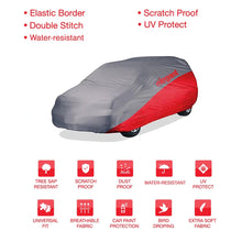 Load image into Gallery viewer, Car Body Cover WR Grey And Red For Maruti Alto
