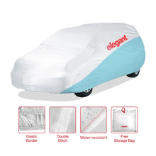 Load image into Gallery viewer, Elegant Car Body Cover WR White And Blue for Hatchback Cars
