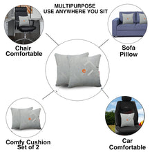 Elegant Silky Grey Car Cushion Pillow Set of 2 | Elegant Auto Retail 
