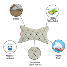 Load image into Gallery viewer, Elegant Comfy Car Neck Rest Pillow Set of 2 ( In Beige ) | Elegant Auto Retail 
